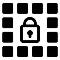 pass code glyph icon illustration isolated on white background vector