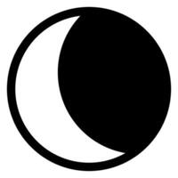 moon glyph icon illustration isolated on white background vector