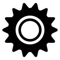 gear glyph icon illustration isolated on white background vector