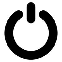 power glyph icon illustration isolated on white background vector
