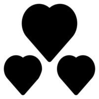 heart glyph icon illustration isolated on white background vector
