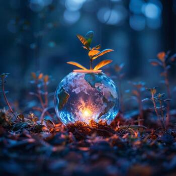 Earth view from out of space. Galaxy concept photo