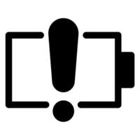 battery glyph icon illustration isolated on white background vector