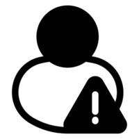 avatar glyph icon illustration isolated on white background vector