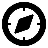 compass glyph icon illustration isolated on white background vector