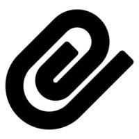 paperclip glyph icon illustration isolated on white background vector