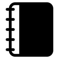 notebook glyph icon illustration isolated on white background vector