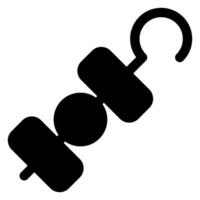 shish glyph icon illustration isolated on white background vector