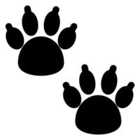 footprint glyph icon illustration isolated on white background vector