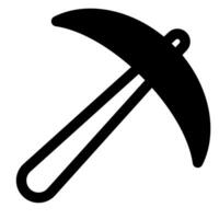 pickaxe glyph icon illustration isolated on white background vector