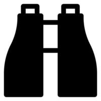 binocular glyph icon illustration isolated on white background vector