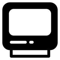 computer glyph icon illustration isolated on white background vector