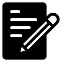 notes glyph icon illustration isolated on white background vector