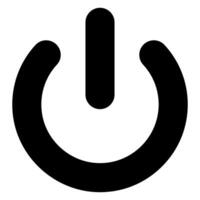 power glyph icon illustration isolated on white background vector
