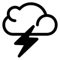 thunder glyph icon illustration isolated on white background vector