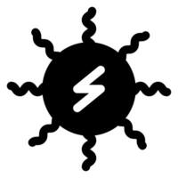 sun glyph icon illustration isolated on white background vector