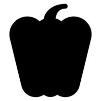 pepper glyph icon illustration isolated on white background vector