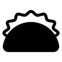 taco glyph icon illustration isolated on white background vector