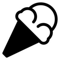 ice cream glyph icon illustration isolated on white background vector