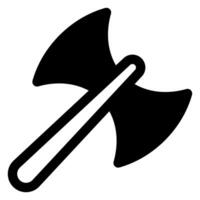 pickaxe glyph icon illustration isolated on white background vector