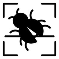 scan glyph icon illustration isolated on white background vector