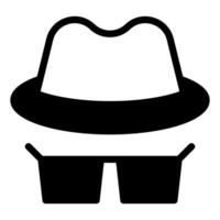 hacker glyph icon illustration isolated on white background vector