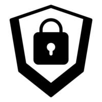security glyph icon illustration isolated on white background vector