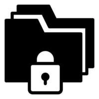 folder glyph icon illustration isolated on white background vector