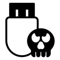 malware glyph icon illustration isolated on white background vector
