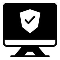 computer glyph icon illustration isolated on white background vector