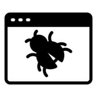 web glyph icon illustration isolated on white background vector