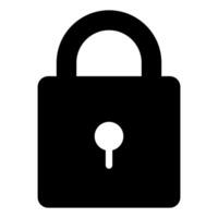 secure glyph icon illustration isolated on white background vector