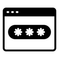 web glyph icon illustration isolated on white background vector