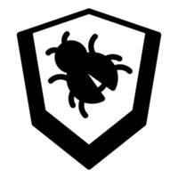 shield glyph icon illustration isolated on white background vector