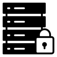 database glyph icon illustration isolated on white background vector