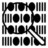 binary code glyph icon illustration isolated on white background vector
