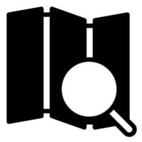 search location glyph icon illustration isolated on white background vector