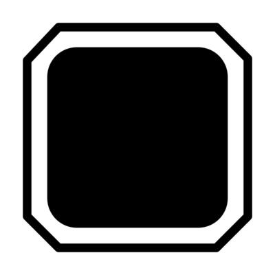 stop glyph icon illustration isolated on white background