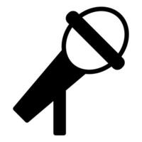 microphone glyph icon illustration isolated on white background vector