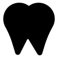 tooth glyph icon illustration isolated on white background vector