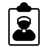 clipboard glyph icon illustration isolated on white background vector