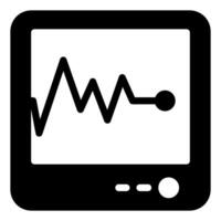 monitor glyph icon illustration isolated on white background vector