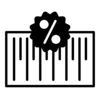 bar code glyph icon illustration isolated on white background vector