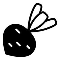 beet glyph icon illustration isolated on white background vector