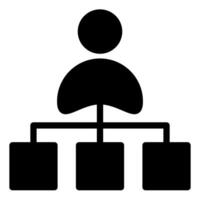 hierarchy glyph icon illustration isolated on white background vector