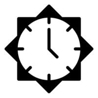 clock glyph icon illustration isolated on white background vector