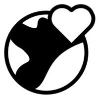 love glyph icon illustration isolated on white background vector