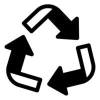 recycle glyph icon illustration isolated on white background vector