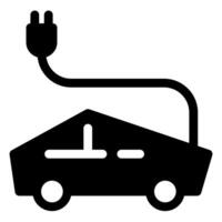 green car glyph icon illustration isolated on white background vector