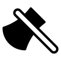 axe glyph icon illustration isolated on white background vector